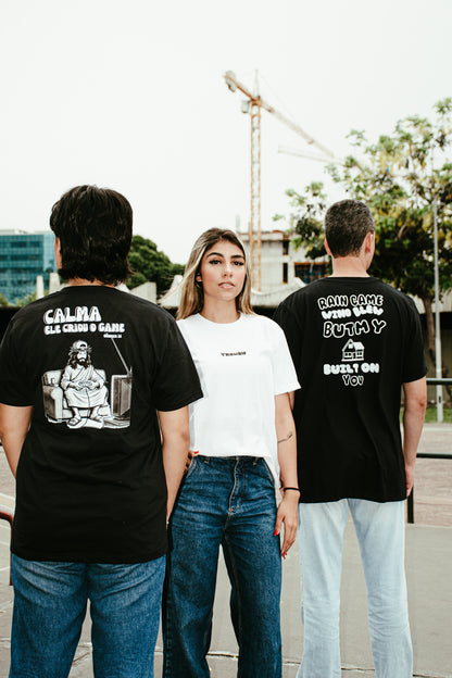 Camisa - Calma, Ele criou o game